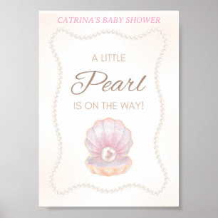 Perl-Babyparty-Spielschild Poster