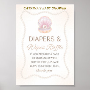 Perl-Babyparty-Spielschild Poster