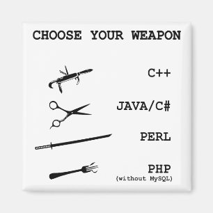 Perl, Java, C Sharp, Php, C++ Programmiersprache Magnet