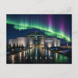 Perlan Dome Reykjavík Skyline Island Aurora Postkarte