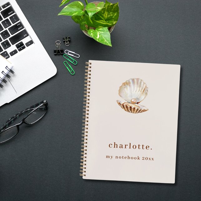 Perlbeige der Muschel Notizbuch (Von Creator hochgeladen)