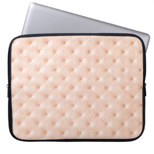 Perlbeige Lederstruktur Laptopschutzhülle