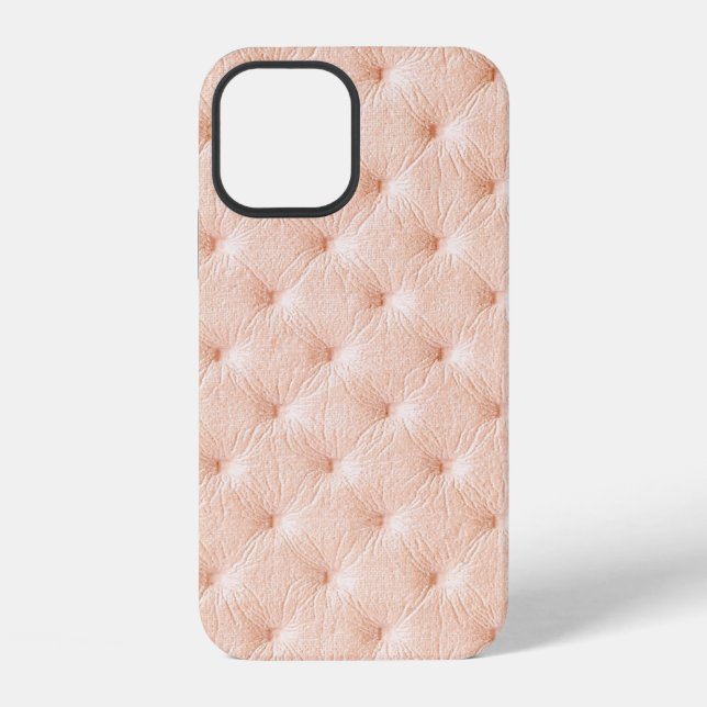 Perlbeige Ledertextur iPhone Hülle (Rückseite)