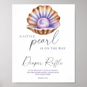 Perldusche mit Aquarellmuster Poster