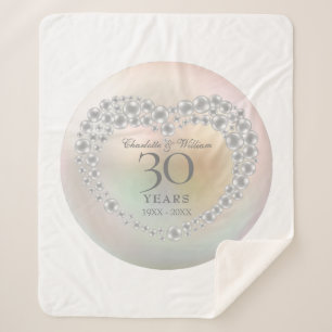 Perle 30. Hochzeitstag Chic Elegant Sherpadecke