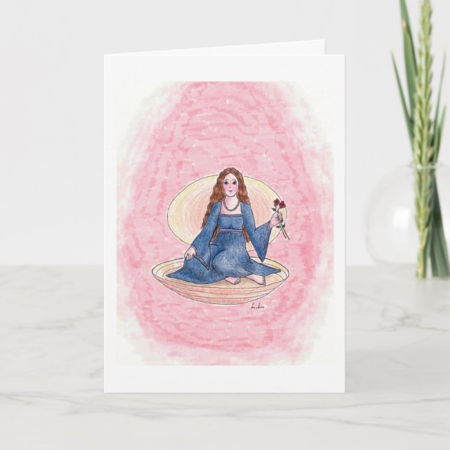 Perle - Juni-Geburtstag für sie Karte (Vorderseite)