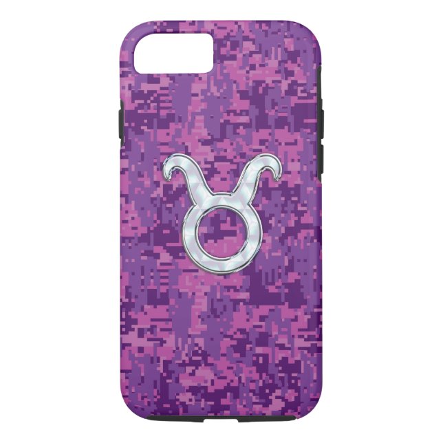 Perle mögen Stier-Tierkreis-Zeichen auf rosa Case-Mate iPhone Hülle (Rückseite)