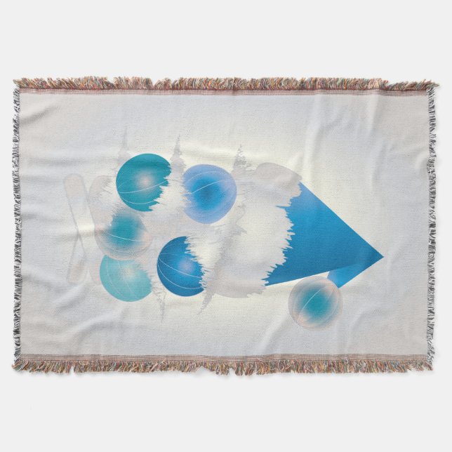 Perle und blau zu Weihnachten Decke (Vorderseite)