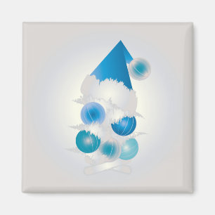 Perle und blau zu Weihnachten Magnet