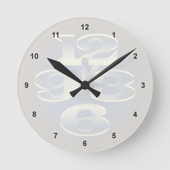 Perle von fünf Minuten Runde Wanduhr (Vorderseite)