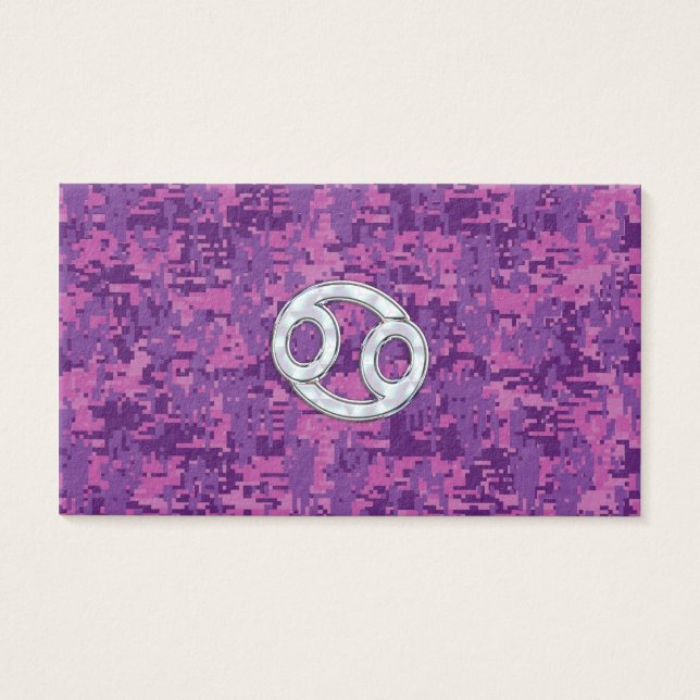 Perle wie Krebs Zodiac Sign auf der digitalen Camo (Vorderseite)