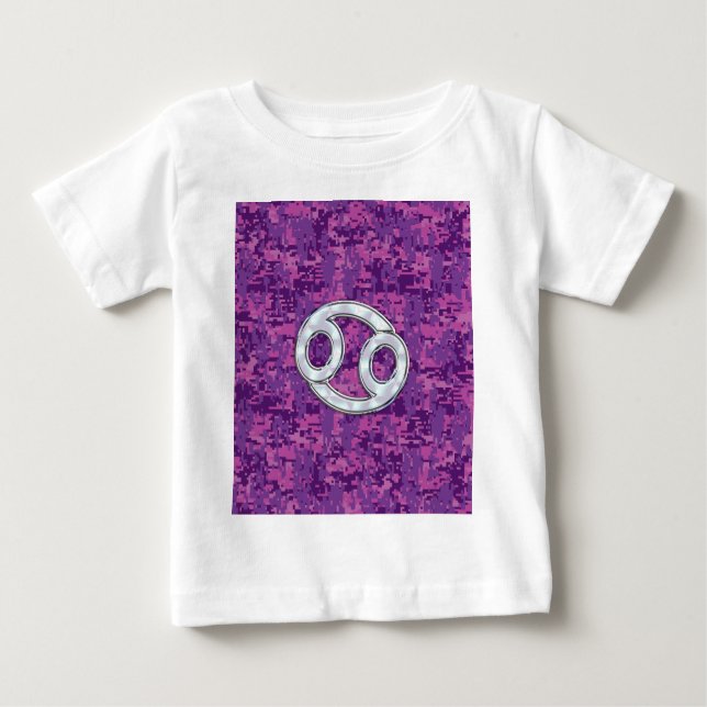 Perle wie Krebs Zodiac Sign auf der digitalen Camo Baby T-shirt (Vorderseite)
