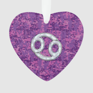 Perle wie Krebs Zodiac Symbol auf der digitalen Ca Ornament
