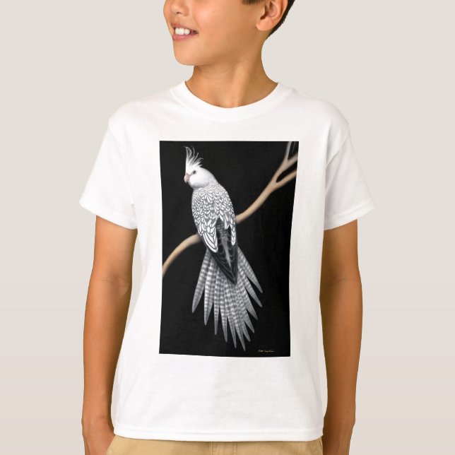 Perlegescheckter Cockatiel scherzt T - Shirt (Vorderseite)
