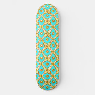 Perlen Akzent Elegantes Florales Schmetterlings De Skateboard