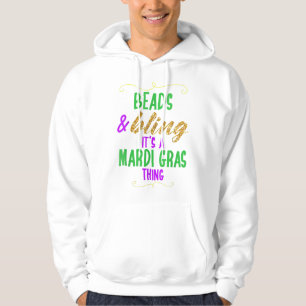 Perlen & Bling Es ist ein Mardi Gras Sache Cool Hoodie