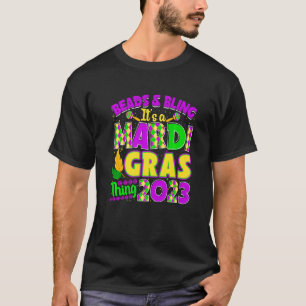 Perlen & Bling Es ist ein Mardi Gras Thing Maske B T-Shirt
