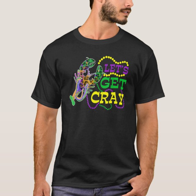Perlen Bling lassen wir Cray Dabbing Crawfish Mard T-Shirt (Vorderseite)