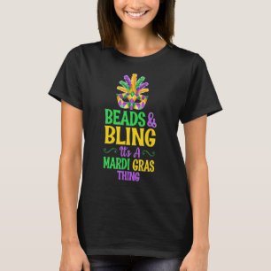 Perlen & Bling mit einem Mardi Gras, Niedlicher Ka T-Shirt