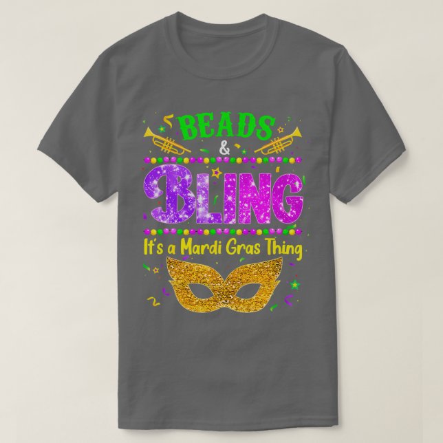 Perlen bling seine A Mardi Gras Thing TShirt (Design vorne)
