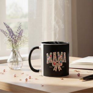 Perlen-Blumen-Mama-Uni-Mutterschaft-Kunst Tasse
