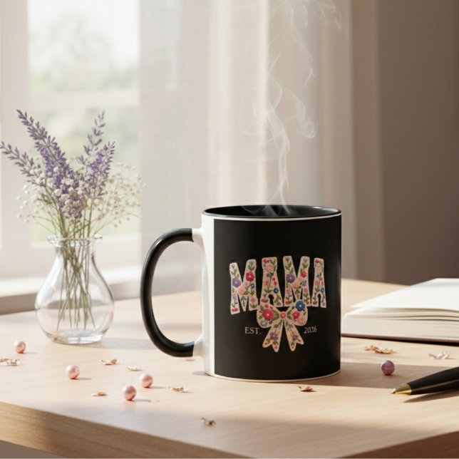 Perlen-Blumen-Mama-Uni-Mutterschaft-Kunst Tasse (Von Creator hochgeladen)