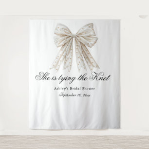 Perlen Bow Sie bindet das Brautparty des Knotens Wandteppich