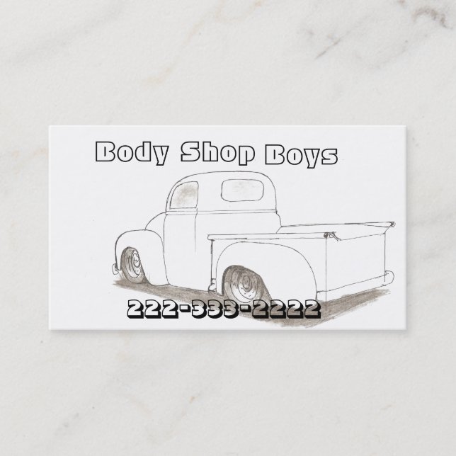 Perlen-EndVisitenkarten Automobil Visitenkarte (Vorderseite)