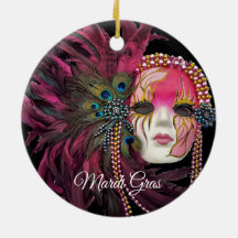 Perlen, Federn und Mardi Gras Maske