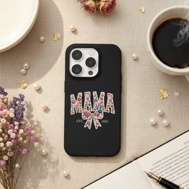 Perlen Florale Mama Universität Weiblich Minimalis iPhone Hülle (Von Creator hochgeladen)