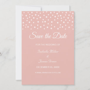 Perlen Gold Rose Hochzeit Save-the-Date-Einladung Karte
