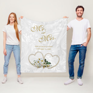 Perlen-Herz-u. Fleecedecke