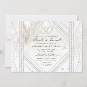 Perlen-Jubiläumsfoto zum 30. Hochzeitstag Einladung