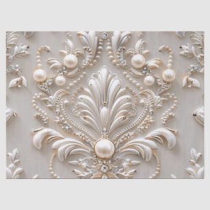 Perlen Kristalle Französisch Damask Stickerei Deco Seidenpapier