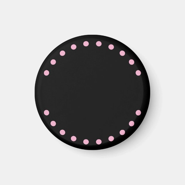 Perlen-Kühlschrankmagnet (Schwarz & Pink) Magnet (Vorne)
