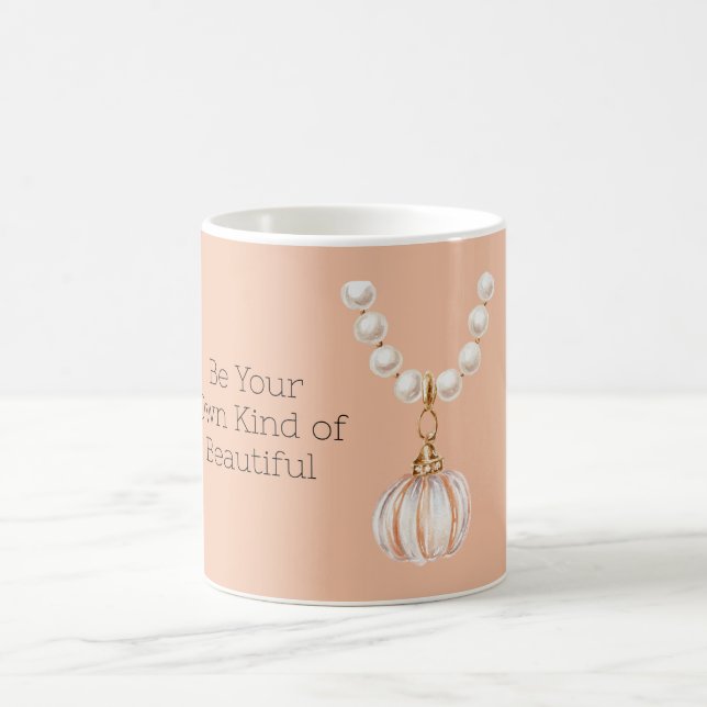 Perlen-Kürbis-Halskette Kaffeetasse (Mittel)