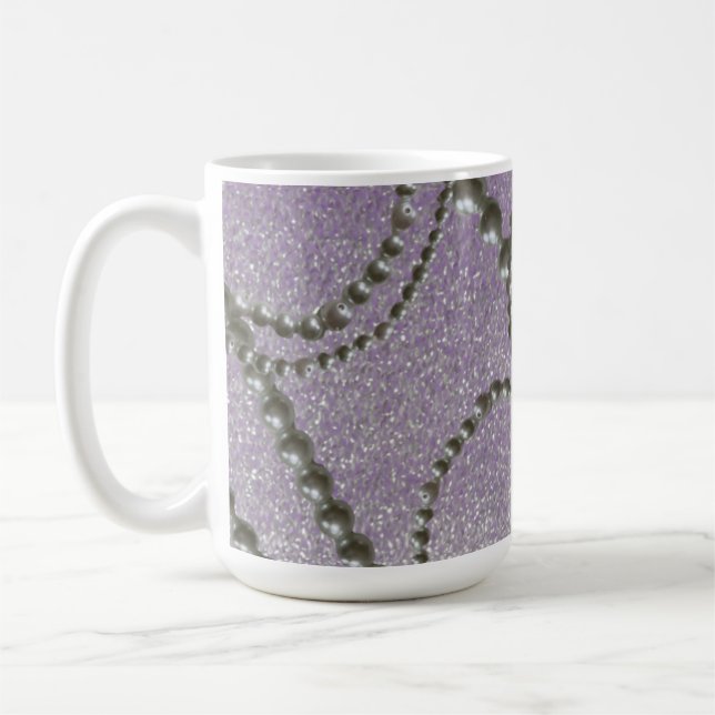 Perlen mit Mauve Metallic Fleck Tasse (Links)
