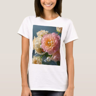 Perlen mit rosa Blumen  T-Shirt