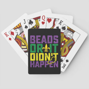 Perlen oder es ist nicht passiert Mardi Gras Karne Spielkarten