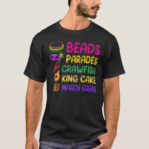 Perlen Parades Crawfish Margi Gras Funny Carnival T-Shirt