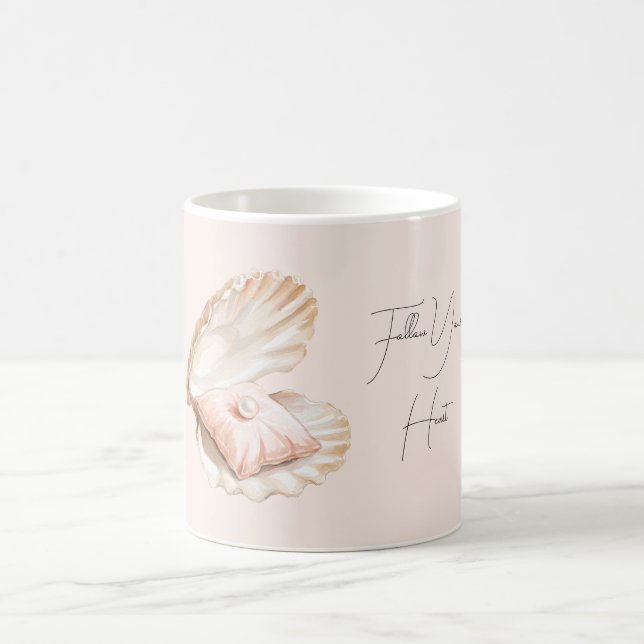 Perlen-Pfirsich-Kissen-Schale Kaffeetasse (Mittel)