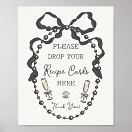 Perlen & Prosecco Black Coquette Bow Share Rezept Poster