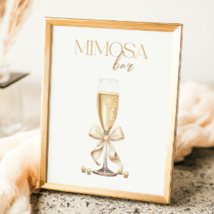 Perlen & Prosecco Brautparty Mimosa Bar Poster