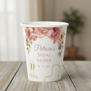 Perlen & Prosecco-Junggesellinnen-Abschied Papierb Pappbecher