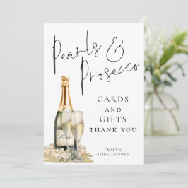 Perlen Prosecco Karten und Geschenkgutscheine