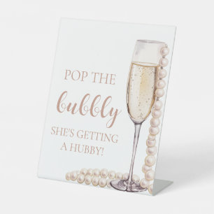 Perlen Prosecco Lass die Blubberblasen platzen Sie Sockelschild