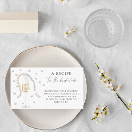 Perlen & Prosecco - Rezept für die Braut Begleitkarte