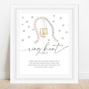 Perlen & Prosecco - Ring-Suche-Junggesellinnen-Abs Poster