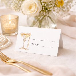 Perlen Prosecco Sprudelndes Mittagessen Brautparty Platzkarte