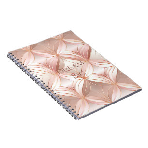 Perlen-Rosa-Roségold Notizblock